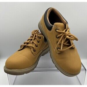 George Workboot Men’s Size 7 Tan Casual Oxford Tan Memory Foam Ankle Lace-Up